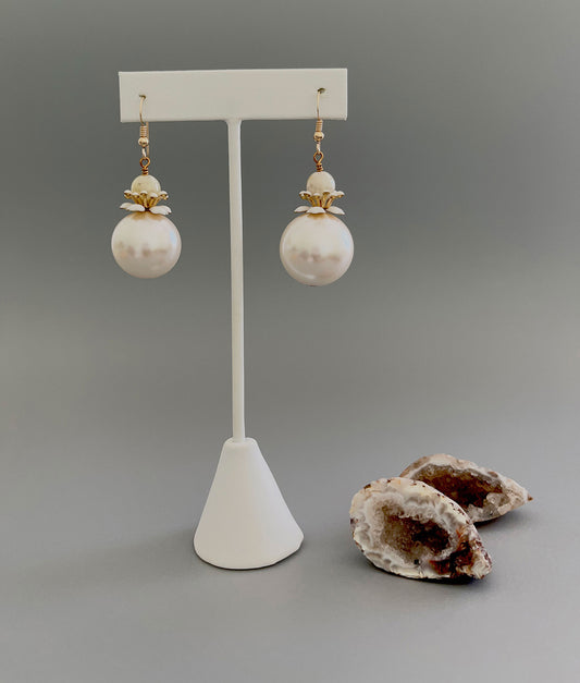 Flower and jasper earrings